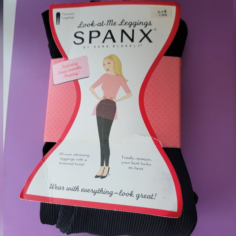 SPANX Textured Black Leggings